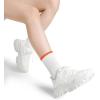 imageDREAM PAIRS Women Chunky Fashion Sneakers Platform Bold LaceUp Comfortable SneakersWhitebold