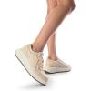 imageDREAM PAIRS Women Platform Chunky Lightweight Comfortable Casual Denim Fabric LaceUp Kay Walking Fashion SneakersPinkWhite