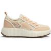 imageDREAM PAIRS Women Platform Chunky Lightweight Comfortable Casual Denim Fabric LaceUp Kay Walking Fashion SneakersPinkWhite