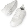 imageDREAM PAIRS Women Platform Chunky Lightweight Comfortable Casual Denim Fabric LaceUp Kay Walking Fashion SneakersWhite