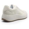 imageDREAM PAIRS Women Platform Chunky Lightweight Comfortable Casual Faux Leather LaceUp Dee Walking Fashion SneakersBeige