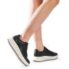 imageDREAM PAIRS Women Platform Chunky Lightweight Comfortable Casual Faux Leather LaceUp Dee Walking Fashion SneakersBlackpu