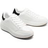 imageDREAM PAIRS Women Platform Chunky Lightweight Comfortable Casual Faux Leather LaceUp Dee Walking Fashion SneakersWhiteBlack