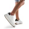 imageDREAM PAIRS Women Platform Chunky Lightweight Comfortable Casual Faux Leather LaceUp Dee Walking Fashion SneakersWhiteBlack