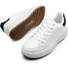 imageDREAM PAIRS Women Platform Chunky Lightweight Comfortable Casual Faux Leather LaceUp Dee Walking Fashion SneakersWhiteBlack