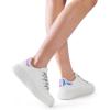 imageDREAM PAIRS Women Platform Chunky Lightweight Comfortable Casual Faux Leather LaceUp Dee Walking Fashion SneakersWhiteRainbowpu