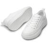 imageDREAM PAIRS Women Platform Chunky Lightweight Comfortable Casual LaceUp Sky Walking Fashion SneakersAll White
