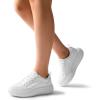 imageDREAM PAIRS Women Platform Chunky Lightweight Comfortable Casual LaceUp Sky Walking Fashion SneakersAll White