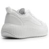 imageDREAM PAIRS Women Platform Chunky Lightweight Comfortable Casual LaceUp Sky Walking Fashion SneakersAll White