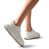 imageDREAM PAIRS Women Platform Chunky Lightweight Comfortable Casual LaceUp Sky Walking Fashion SneakersBeige