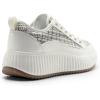 imageDREAM PAIRS Women Platform Chunky Lightweight Comfortable Casual LaceUp Sky Walking Fashion SneakersBlue StripeWhite