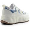 imageDREAM PAIRS Women Platform Chunky Lightweight Comfortable Casual LaceUp Sky Walking Fashion SneakersBlueBeigeWhite