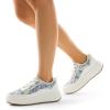 imageDREAM PAIRS Women Platform Chunky Lightweight Comfortable Casual LaceUp Sky Walking Fashion SneakersBlueBeigeWhite
