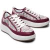 imageDREAM PAIRS Women Platform Chunky Lightweight Comfortable Casual LaceUp Sky Walking Fashion SneakersBurgundy