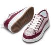 imageDREAM PAIRS Women Platform Chunky Lightweight Comfortable Casual LaceUp Sky Walking Fashion SneakersBurgundy
