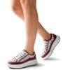 imageDREAM PAIRS Women Platform Chunky Lightweight Comfortable Casual LaceUp Sky Walking Fashion SneakersBurgundy