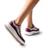 imageDREAM PAIRS Women Platform Chunky Lightweight Comfortable Casual LaceUp Sky Walking Fashion SneakersBurgundy