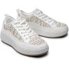 imageDREAM PAIRS Women Platform Chunky Lightweight Comfortable Casual LaceUp Sky Walking Fashion SneakersKhakiWhite