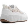 imageDREAM PAIRS Women Platform Chunky Lightweight Comfortable Casual LaceUp Sky Walking Fashion SneakersKhakiWhite