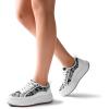 imageDREAM PAIRS Women Platform Chunky Lightweight Comfortable Casual LaceUp Sky Walking Fashion SneakersWhiteBlack
