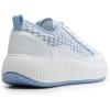 imageDREAM PAIRS Women Platform Chunky Lightweight Comfortable Casual LaceUp Sky Walking Fashion SneakersWhiteBlue