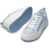 imageDREAM PAIRS Women Platform Chunky Lightweight Comfortable Casual LaceUp Sky Walking Fashion SneakersWhiteBlue