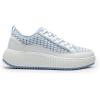 imageDREAM PAIRS Women Platform Chunky Lightweight Comfortable Casual LaceUp Sky Walking Fashion SneakersWhiteBlue