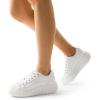 imageDREAM PAIRS Women Platform Chunky Lightweight Comfortable Casual LaceUp Sky Walking Fashion SneakersWhitePu