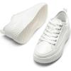 imageDREAM PAIRS Women Platform Chunky Lightweight Comfortable Casual LaceUp Sky Walking Fashion SneakersWhitePu