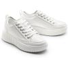 imageDREAM PAIRS Women Platform Chunky Lightweight Comfortable Casual LaceUp Sky Walking Fashion SneakersWhitePu