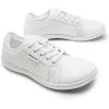imageDREAM PAIRS Womens Barefoot Walking Wide Toe Box Zero Drop Minimalist Sneakers Non Slip Breathable Comfortable Lightweight Walking ShoesAll White