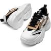 imageDREAM PAIRS Womens Platform Chunky Fashion Sneakers Jaxon Walking LaceUp Comfortable Dad Sneakers Workout Sport Work Casual Tennis ShoesBlackBrown
