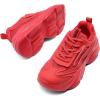 imageDREAM PAIRS Womens Platform Chunky Fashion Sneakers Jaxon Walking LaceUp Comfortable Dad Sneakers Workout Sport Work Casual Tennis ShoesRed