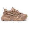 imageDREAM PAIRS Womens Platform Chunky Fashion Sneakers Jaxon Walking LaceUp Comfortable Dad Sneakers Workout Sport Work Casual Tennis ShoesTan