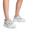 imageDREAM PAIRS Womens Platform Chunky Fashion Sneakers Jaxon Walking LaceUp Comfortable Dad Sneakers Workout Sport Work Casual Tennis ShoesWhiteSilver