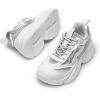 imageDREAM PAIRS Womens Platform Chunky Fashion Sneakers Jaxon Walking LaceUp Comfortable Dad Sneakers Workout Sport Work Casual Tennis ShoesWhiteSilver