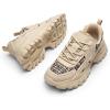 imageDREAM PAIRS Womens Platform Chunky Fashion Sneakers Y2K Maeve LaceUp Comfortable Sneakers Casual Walking ShoesApricotmaeve
