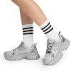 imageDREAM PAIRS Womens Platform Chunky Fashion Sneakers Y2K Maeve LaceUp Comfortable Sneakers Casual Walking ShoesGrey