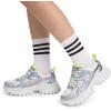imageDREAM PAIRS Womens Platform Chunky Fashion Sneakers Y2K Maeve LaceUp Comfortable Sneakers Casual Walking ShoesWhiteSilver