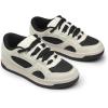 imageDREAM PAIRS Womens Skateboarding Shoes Low Top Walking LaceUp Comfortable Casual Vivi Fashion SneakersBlackBeige