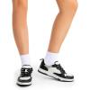 imageDREAM PAIRS Womens Walking Skateboard Shoes Sneakers Pu Leather Char Flat LowTop LaceUp Comfortable Casual Athletic NonSlip Running Fashion SneakersBlackWhite