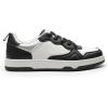 imageDREAM PAIRS Womens Walking Skateboard Shoes Sneakers Pu Leather Char Flat LowTop LaceUp Comfortable Casual Athletic NonSlip Running Fashion SneakersBlackWhite