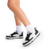 imageDREAM PAIRS Womens Walking Skateboard Shoes Sneakers Pu Leather Char Flat LowTop LaceUp Comfortable Casual Athletic NonSlip Running Fashion SneakersBlackWhite