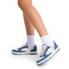 imageDREAM PAIRS Womens Walking Skateboard Shoes Sneakers Pu Leather Char Flat LowTop LaceUp Comfortable Casual Athletic NonSlip Running Fashion SneakersWhiteBlue