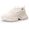 imageDREAM PAIRS Women Chunky Fashion Sneakers Platform Bold LaceUp Comfortable SneakersIvorybold