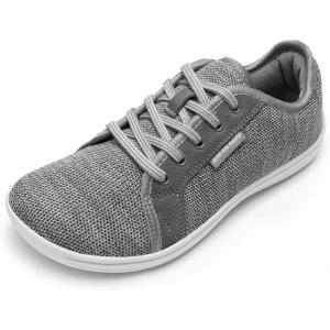 imageDREAM PAIRS Womens Barefoot Walking Wide Toe Box Zero Drop Minimalist Sneakers Non Slip Breathable Comfortable Lightweight Walking ShoesGrey