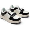 imageDREAM PAIRS Women Platform Chunky Sneakers Leather Oli Casual Fashion SneakerWhiteBlack