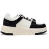 imageDREAM PAIRS Women Platform Chunky Sneakers Leather Oli Casual Fashion SneakerWhiteBlack