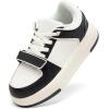imageDREAM PAIRS Women Platform Chunky Sneakers Leather Oli Casual Fashion SneakerWhiteBlack