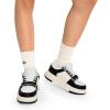 imageDREAM PAIRS Women Platform Chunky Sneakers Leather Oli Casual Fashion SneakerWhiteBlack